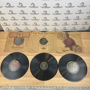 Lot of 6 Vtg Victor Victrola 78 RPM Shellac Records 10 Inch Early 1900s Mixed